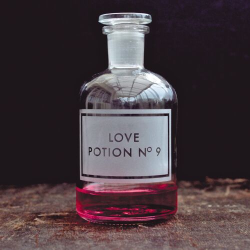 Love potion No 9 blank greetings card