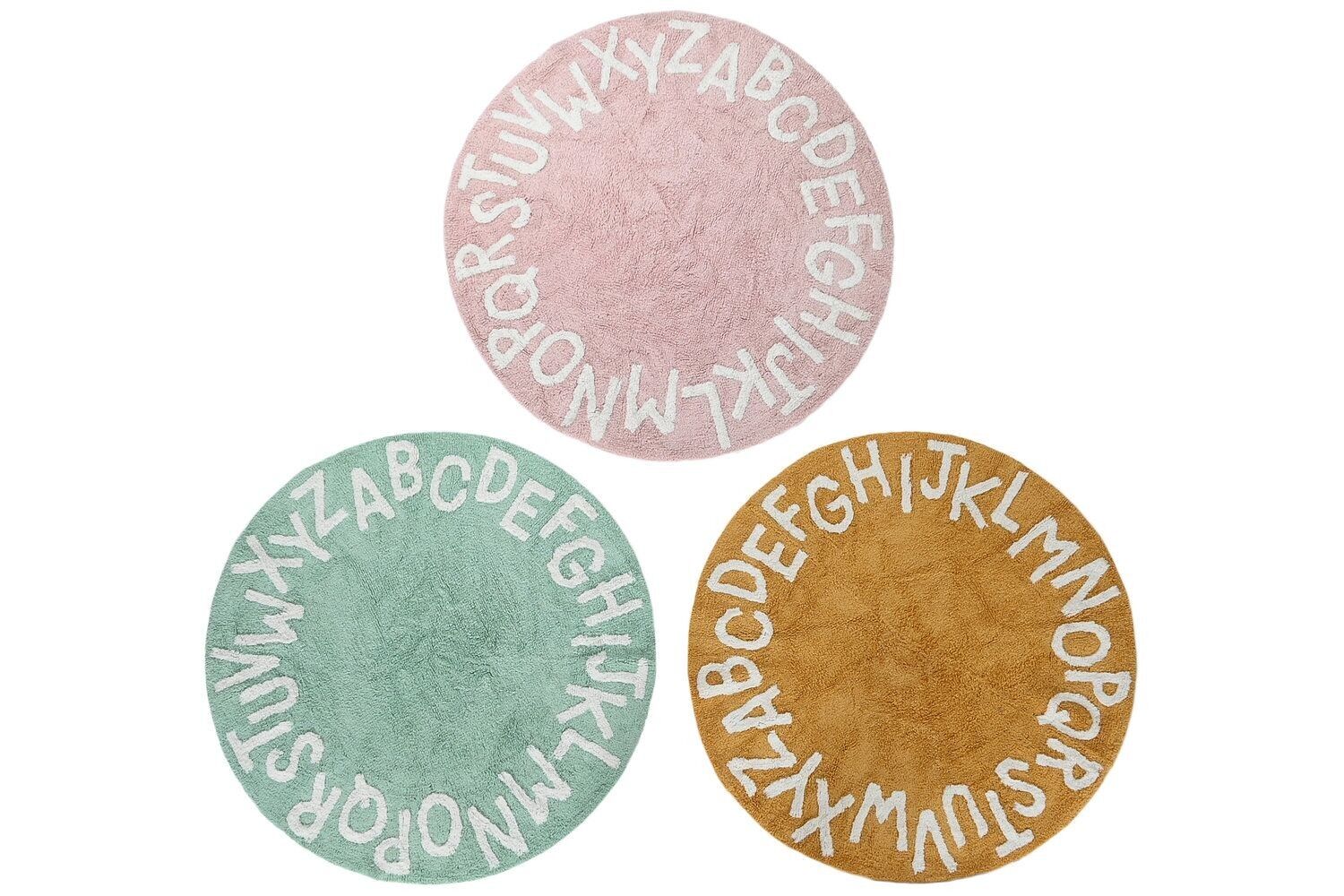 COTTON CARPET 100X100X1.5 1300 ALPHABET 3 SUR TX210115