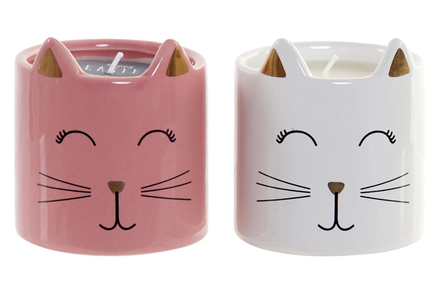 CANDELA CERAMICA CERA 7,5X7,5X8,5 GATO 2 SURT. VE186327