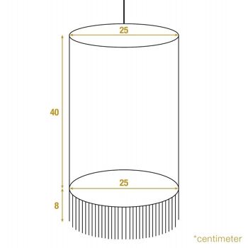 Abat-jour suspendu cylindre 25 cm 5