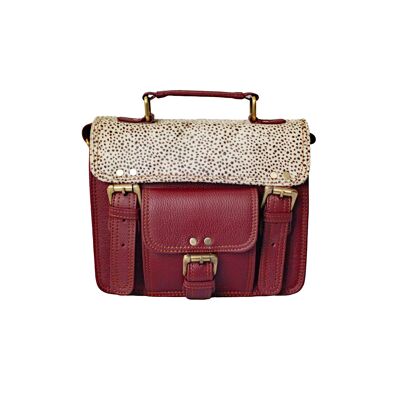 Women's Recycled Leather Satchel Handbag - Unique, Chic, Urban, Ethical - Sustainable Fashion SANDRO FUNKI