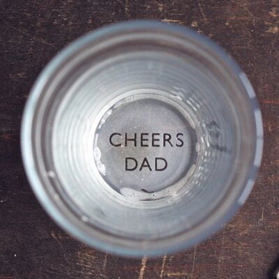 Cheers Dad tarjeta de saludos en blanco