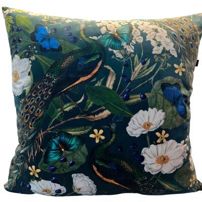 Decorative pillow peacock approx. 69 x 69 cm filled