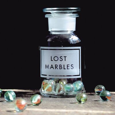 Lost marbles blank greetings card