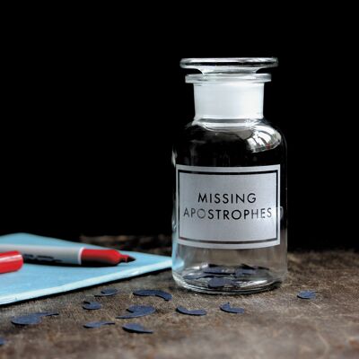 Missing apostrophes blank greetings card