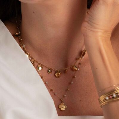 Sileas necklace - round tassels