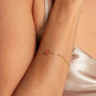 Alizon-Armband – Blume und Emaille