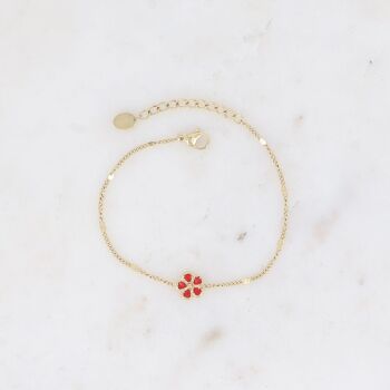 Bracelet Alizon - fleur et émail 4