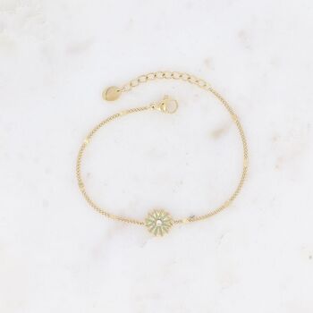 Bracelet Aloysia - fleur et émail 6