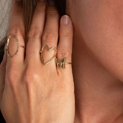 Kani XS-Ring – für kleine Fingergröße, Schmetterling