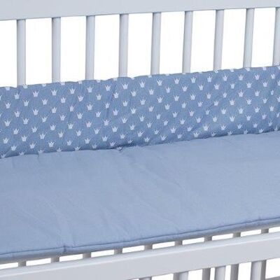 tiSsi® Nestchen / Einlage Beistellbett 90x40 blau Kronen