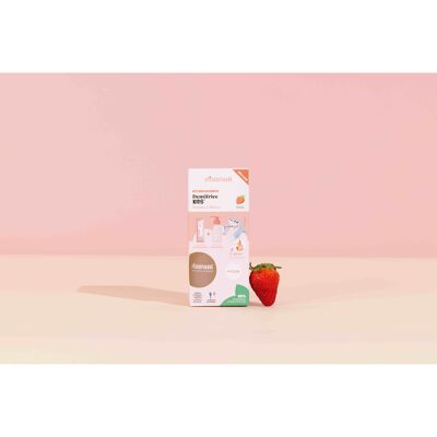 Erdbeer-Kinderzahnpasta-Entdeckungsset (1 Flasche + 1 Stick)
