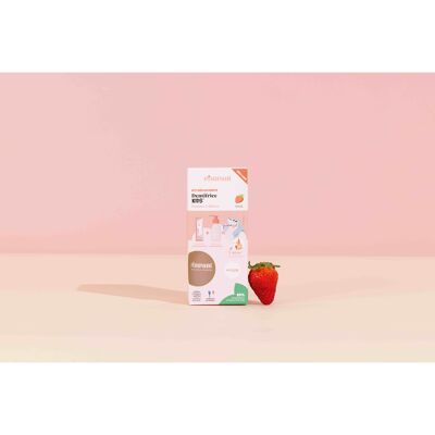 Kit scoperta dentifricio per bambini alla fragola (1 flacone + 1 stick)