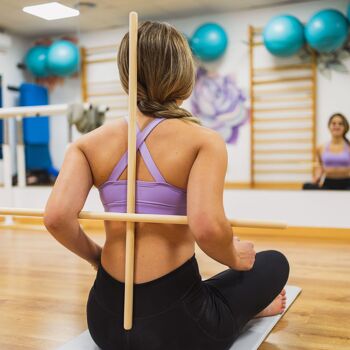 2 barres correctrices de posture de yoga en bois 3
