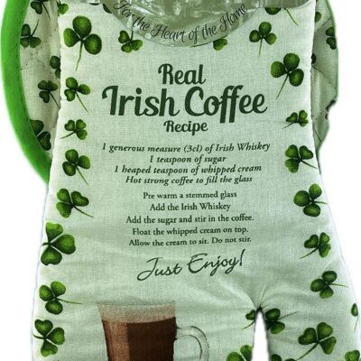 Ofenhandschuh und Topfgriffhalter für Irish Coffee-Rezepte