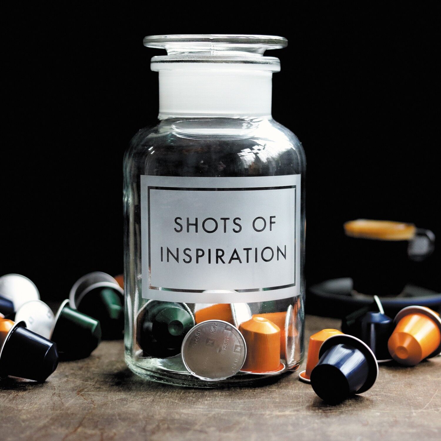 Aufnahmen von Inspiration leere Grußkarte