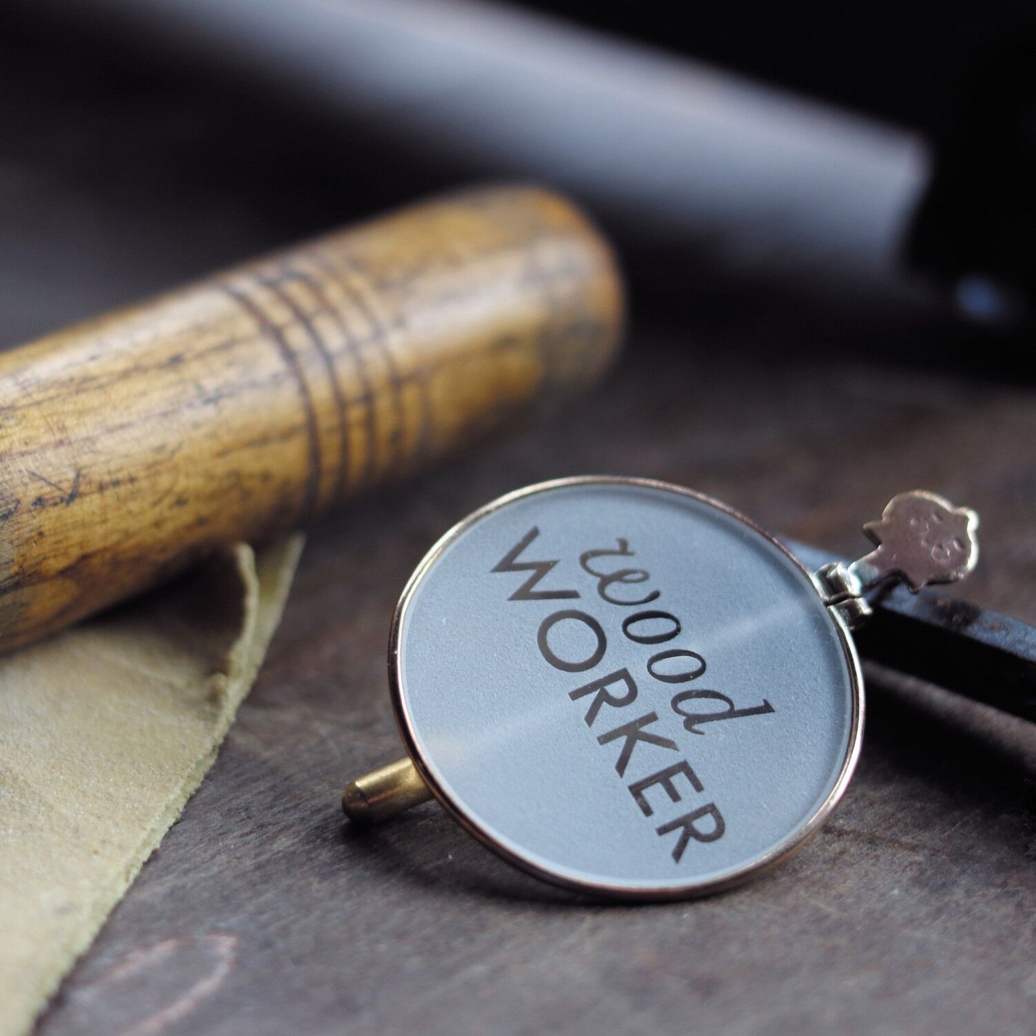 Holzarbeiter leere Grußkarte