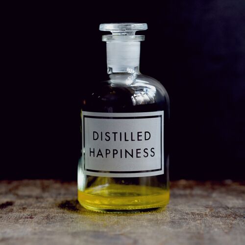 Distilled happiness blank greetings card