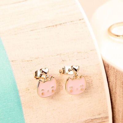 Joyas infantiles - Pendientes gato