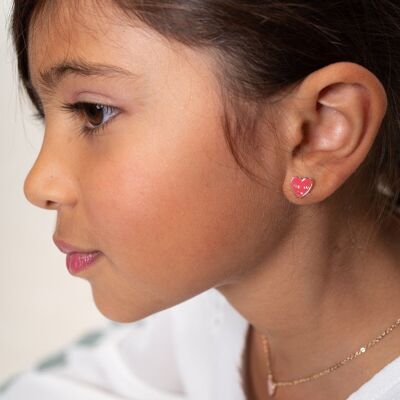 Children's jewelery - Heart earrings