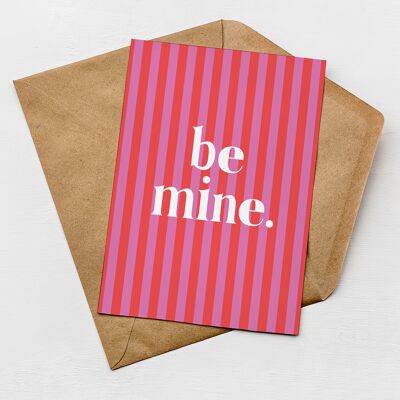 Sé mío | Tarjeta de amor del día de San Valentín | Tarjetas de felicitación