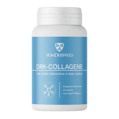 DRK | Hydrolyzed Marine Collagen Capsules with Hyaluronic Acid and Rosehip | High Dose Marine Collagen | Food Supplement | 100 capsules