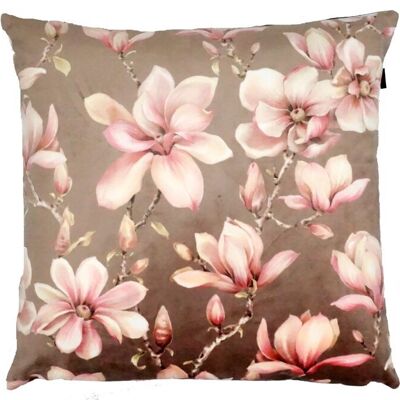 Decorative cushion velor magnolia approx. 69 x 69 cm filled color. 001 pink