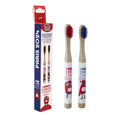 JO DISPLAYS 24 TOOTHBRUSHES - COLLEC MOTS BLUE AND RED