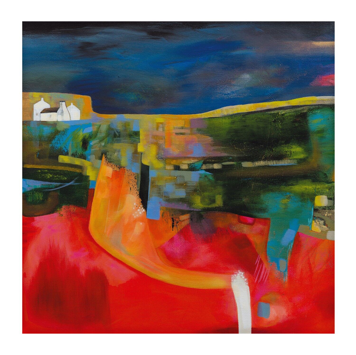 Carta d'arte vuota paesaggi abbandonati