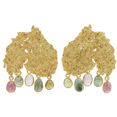 Comoros multicolor tourmaline earrings