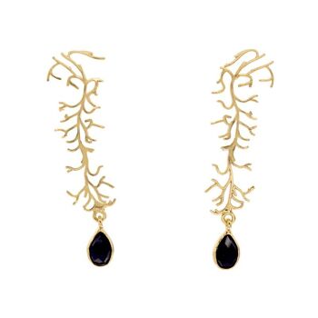 Boucles d'oreilles Nidario noires 1