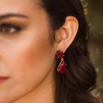 Boucles d'oreilles Rubis Troubadour 2