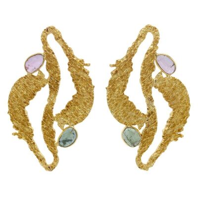 Boucles d'oreilles tourmalines Nodosa