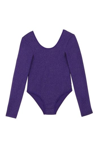 Body Coton BIO - Paillettes Violet 15