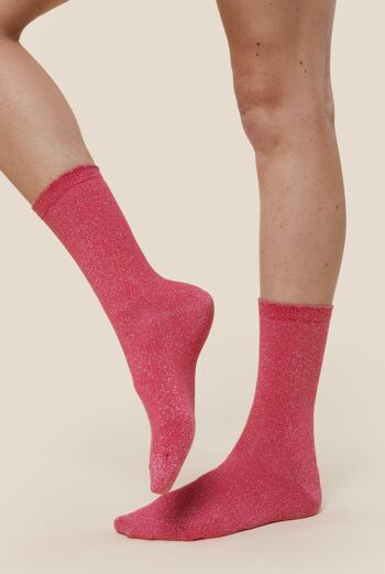 Chaussettes Lurex - Rose 3