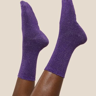 Lurex Socks - Purple