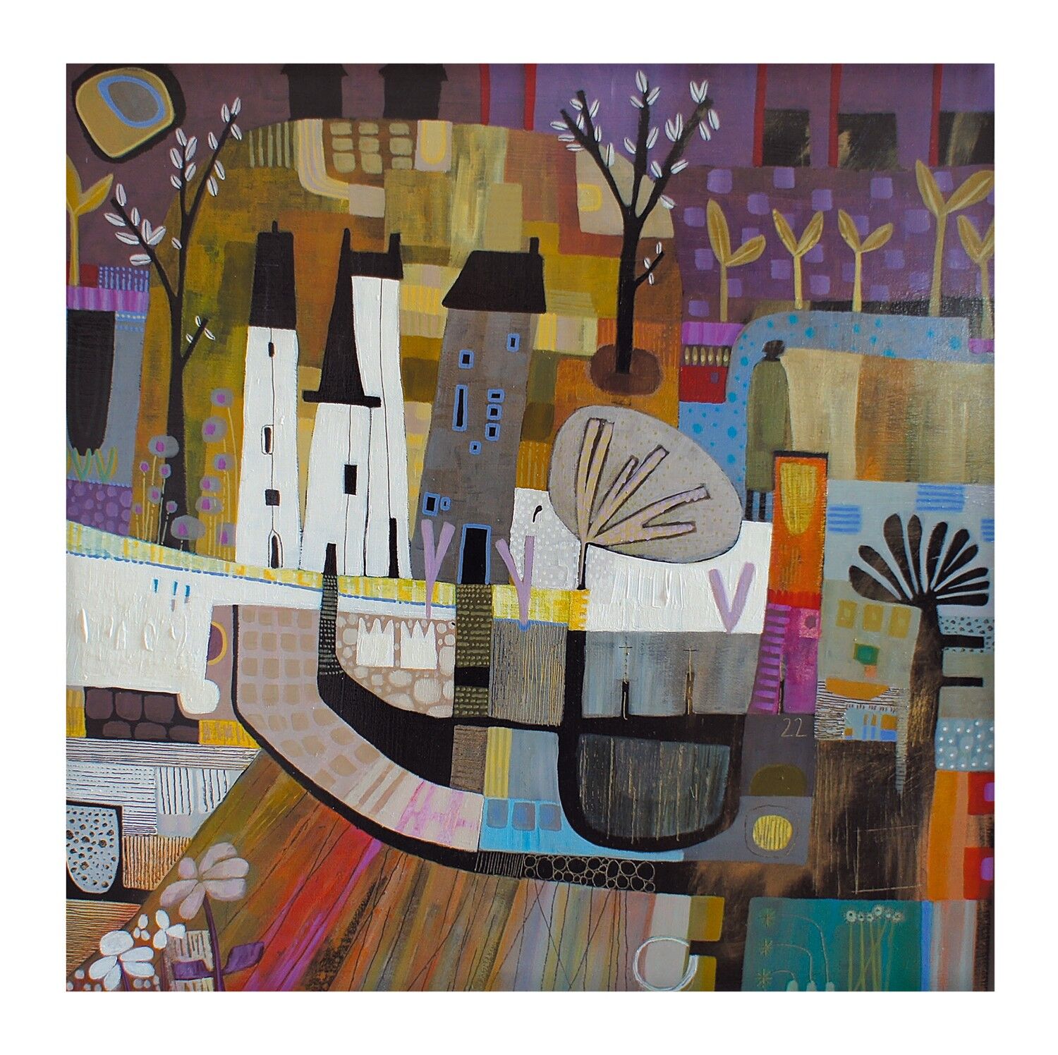 Un momento per riflettere su una carta d'arte vuota