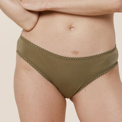 Slip aus Bio-Baumwolle – Khaki