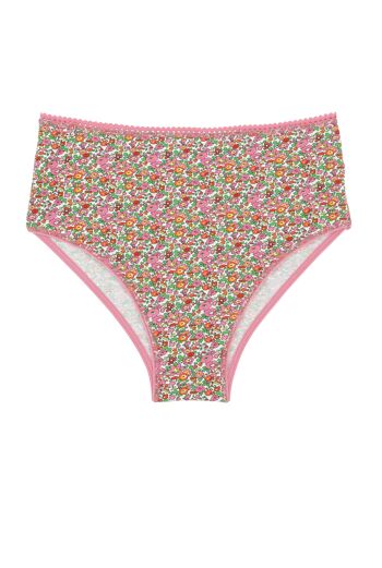 Culotte Taille Haute Coton BIO - Fleurs Liberty 2