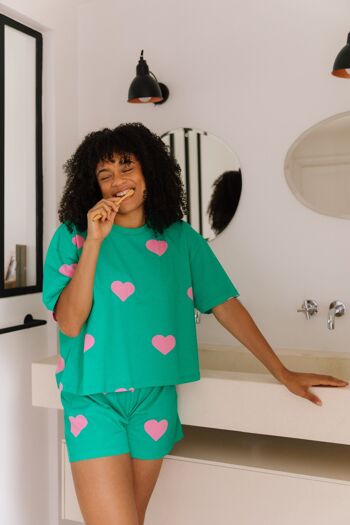 Pyjama coton BIO - Big Love Green 8