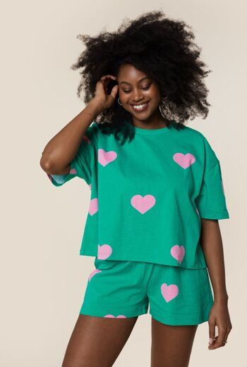 Pyjama coton BIO - Big Love Green 9