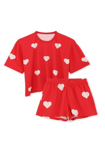Pyjama coton BIO - Big Love Rouge 2