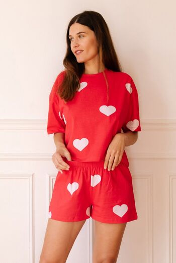 Pyjama coton BIO - Big Love Rouge 4