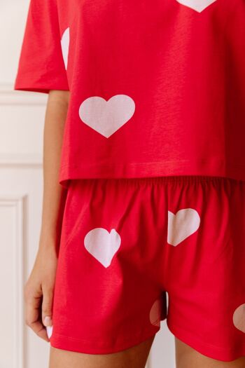 Pyjama coton BIO - Big Love Rouge 7