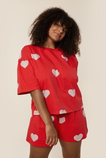 Pyjama coton BIO - Big Love Rouge 8