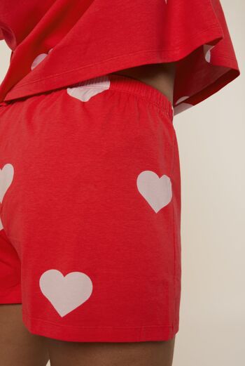 Pyjama coton BIO - Big Love Rouge 9
