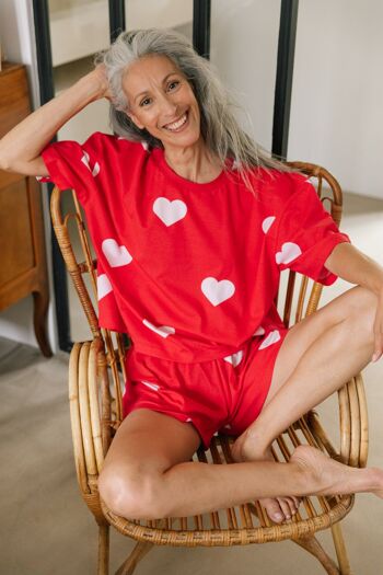 Pyjama coton BIO - Big Love Rouge 10