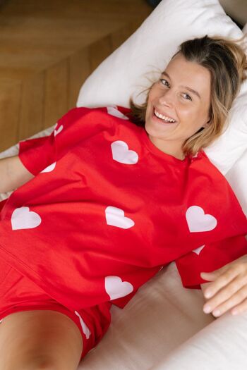 Pyjama coton BIO - Big Love Rouge 11