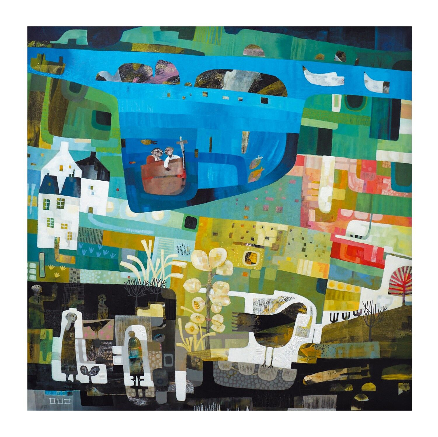 Sfumatura della carta d'arte vuota notturna