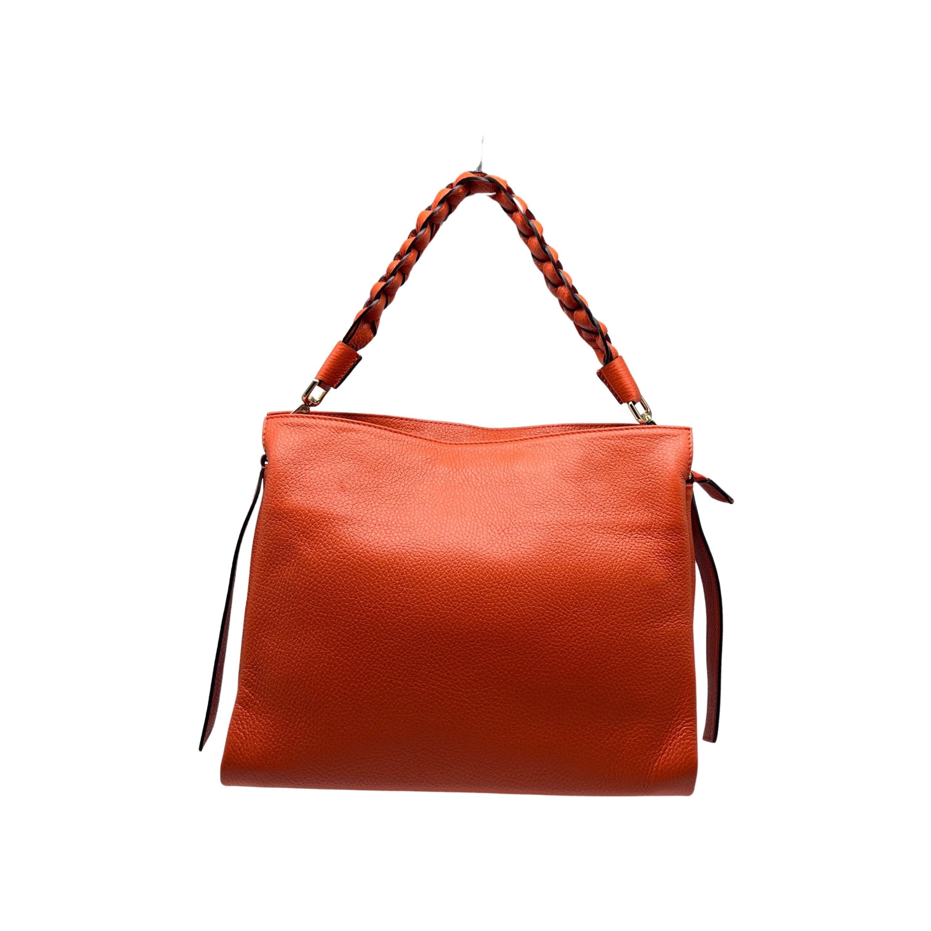 BORSA A TRACOLLA NATHALIE IN PELLE GRANATA AMBRA